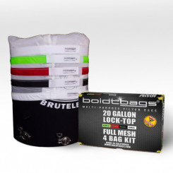 BoldtBags Lock Top 20 Gallon Full Mesh Stackers 4 Bag Kit